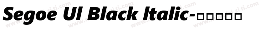 Segoe Ul Black ltalic字体转换